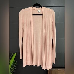 Long Soft Pink Sweater Cardigan Cover Up Women’s Sz L GUC
